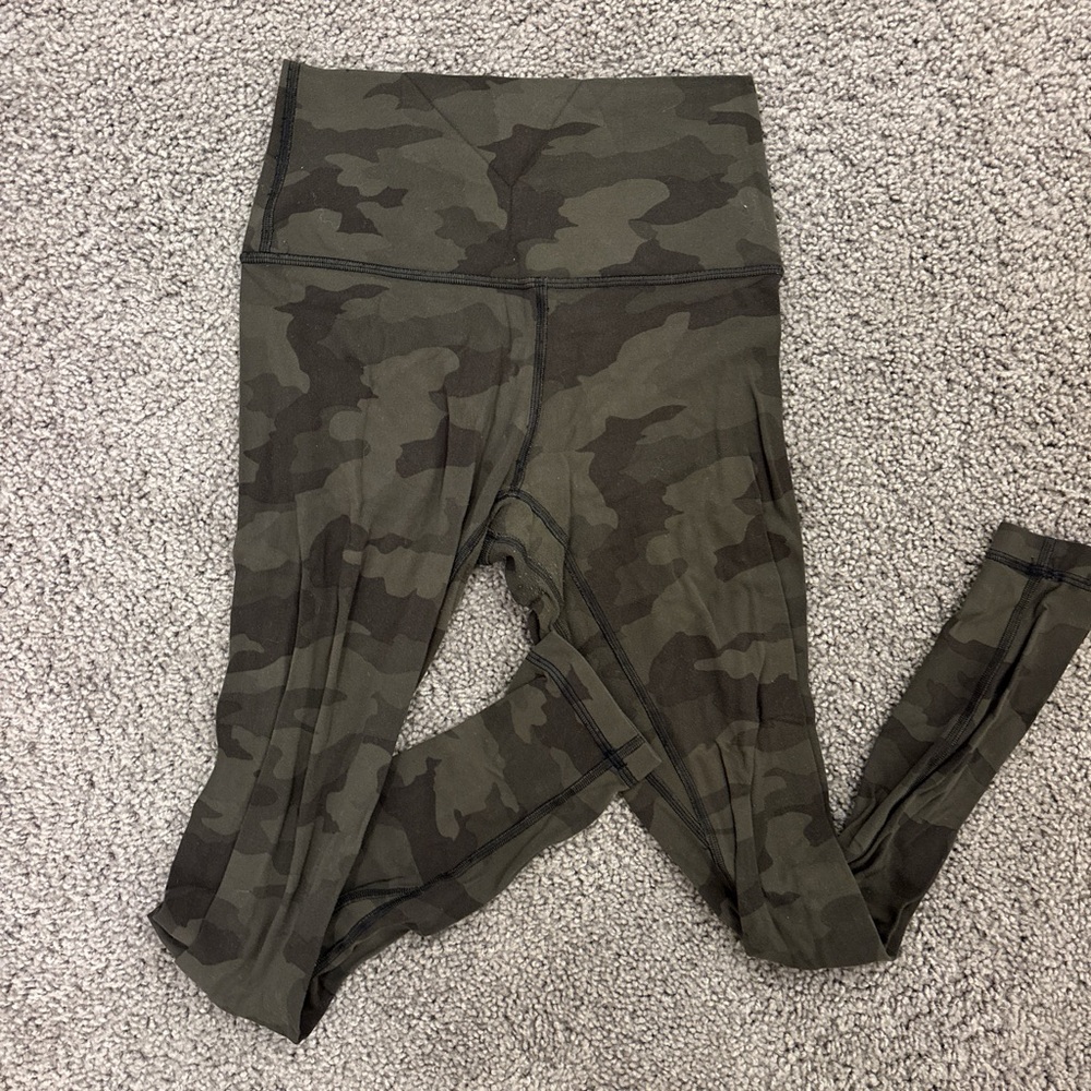 lululemon athletica Green Camouflage Leggings